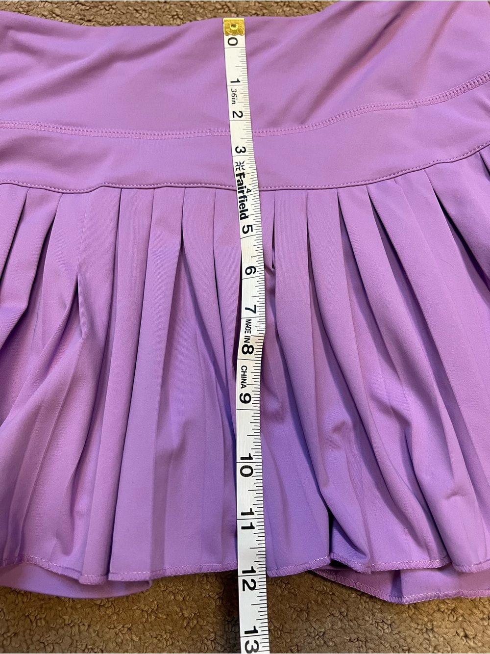 Women’s Lavender Pleated Tennis Skort - Picture 5 of 5